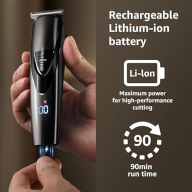 SHPAVVER Beard Trimmer for Men: Professional Barber Hair Clippers - 16-in-1 Cordless Grooming Kit - Waterproof Electric Razor with Turbo Speed & Precision Blades - Image 4