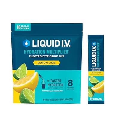 Liquid I.V.® Hydration Multiplier - Lemon Lime | Electrolyte Powder Drink Mix | 1 Pack (16 Servings) - Image 1