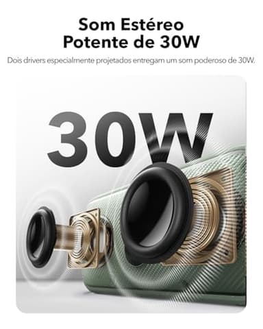 soundcore Motion 300 by Anker, Bluetooth Speaker, Wireless Hi-Res Portable Speaker, IPX7 Waterproof, BassUp, Bluetooth 5.3, 30W Stereo Sound, 13H Playtime for Home, Shower, Outdoor, and Travel - Green - Image 3