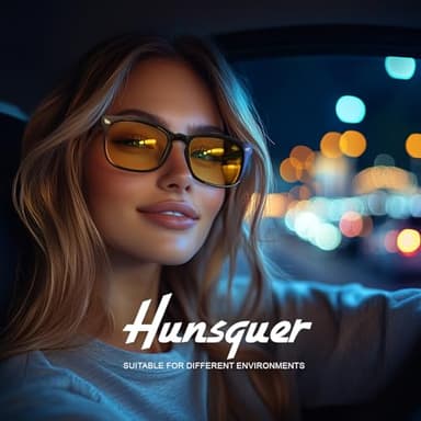 hunsquer Blue Light Glasses for Woman/Men Computer Blue Light Glasses（Night Vision） - Image 6
