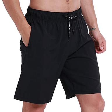 HOdo Mens Swim Trunks with Mesh Liner 9" Quick Dry Swim Shorts Bathing Suits for Men Swimwear Board Shorts wiht Pockets Black M - Image 2