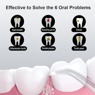 Water Flosser Equipped with Two Water Tanks for Home and Travel,3 Modes Dental Oral Irrigator,Portable,IPX7 Waterproof,Powerful Battery Life, Water Dental Flossers for Teeth (Black) - Image 4