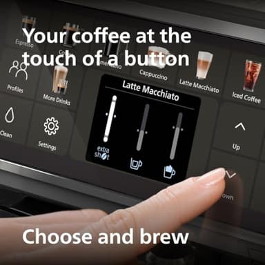 PHILIPS 5500 Series Fully Automatic Espresso Machine - LatteGo Milk System, Integrated Grinder, 20 Hot & Iced Coffee Pre-Sets, Quick Start, SilentBrew, 15-Bar Pressure, Black Chrome (EP5544/94) - Image 2