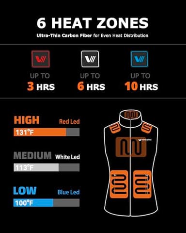 Venustas Women's Heated Vest with Battery, Lightweight Quilted Vest for Women - Image 2