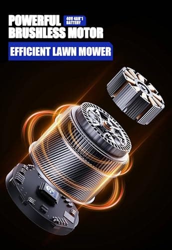 WILD BADGER POWER Lawn Mower 40V Brushless 18" Cordless, 5 Cutting Height Adjustments Electric Lawn Mower, Quickly Folding Within 5’s, 4.0AH Battery and Super Charger Included. - Image 4