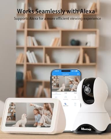 VIMTAG 4K UHD Indoor Camera 5G&2.4G WiFi Cameras for Home Security, 360° Pet/Dog/Cat/Nanny/Baby Monitor with Phone App & Speaker, Motion Tracking, Free AI Detection, Night Vision, SD/Cloud Storage - Image 14