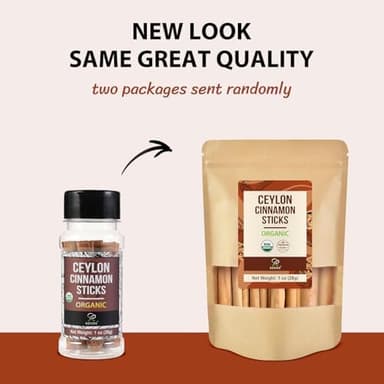 Soeos Ceylon Cinnamon Sticks 1 oz (28g) Pack of 2, Organic Cinnamon Sticks, Real Cinnamon farmed in Sri Lanka, Non-GMO, Cinnamon for Coffee, Baking, Cooking and Beverages - Image 3