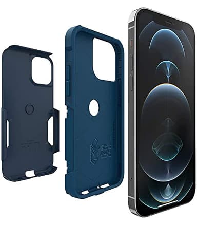 OtterBox iPhone 12 & iPhone 12 Pro Commuter Series Case - Bespoke Way (Blazer Blue/Stormy SEAS Blue), Slim & Tough, Pocket-Friendly, with Port Protection - Image 5
