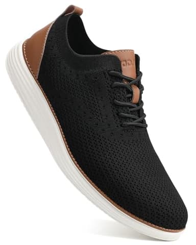 VILOCY Men's Casual Dress Sneakers Shoes Black,45 - Image 1