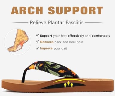 KuaiLu Womens Yoga Mat Flip Flops Comfortable Arch Support Ladies Summer Beach Pool Cushion Walking Thong Sandals Orthotic Slip on Outdoor Slides Travel Essentials Outfits Slippers Shoe Khaki Size 6.5 - Image 4