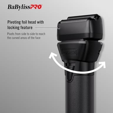BaBylissPRO FXONE Double Foil Shaver with Interchangeable Battery, Electric Razor for Men, Pivoting Foil Head for Close Shave, Up to 3-Hour Runtime - Image 5