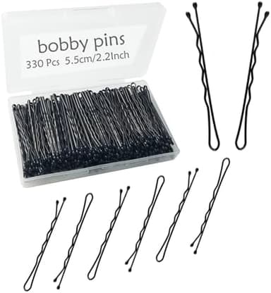 330 Pcs 2.2 Inch Black Bobby Pins, Set of Hairpins with Box, Premium Hair Pins for Kids, Girls and Women, Great for All Hair Types - Image 2