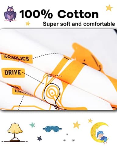 DAUGHTER QUEEN Boys Pajamas 18-24 Months Summer PJs Excavator Pj Sets Baby Toddler Cotton Short Sleeve Sleepwear Jammies Construction Clothes Outfits 18m/Mo, 24m/Mth - Image 5