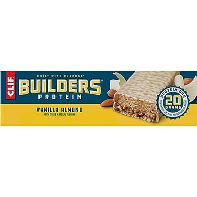 CLIF BUILDERS Protein Bars - Vanilla Almond Flavor - 20g Plant Based Protein - Gluten Free - Non-GMO - Low Glycemic - No Artificial Sweeteners - 2.4 oz. (12 Pack) - Image 14
