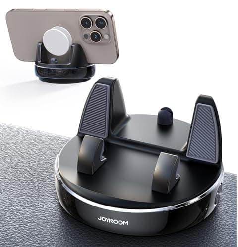 JOYROOM Car Phone Holder with 360° Adjustable & Avoid Sun Glare, Anti-slip Spring Snap Design Dashboard Cell Phone Holder, Phone Holders for Your Car Compatible with Pop Grip, Smartphones, GPS Devices - Image 1