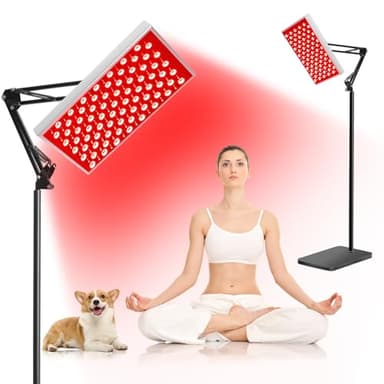Red Light Therapy for Body Face, Infrared Light Therapy with Stand, Red Lights Therapy Lamp Panel, LED 660nm 850nm Near Infrared Redlight Therapy Device for Full Body Skin Home - Image 1