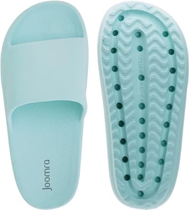 Joomra Shower Slippers for Women Foam Pillow House Rubber Bathroom Home Platform Sandals Orthopedic Cloud Cushion Slipers Slides for Ladies Female Arch Support Sandles Light Blue 39-40 - Image 5