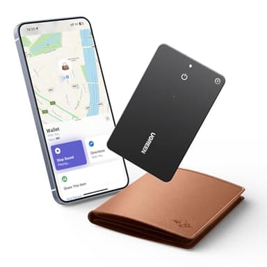 UGREEN FineTrack Slim Smart Finder Compatible with Apple Find My (iOS Only), 1.7mm Ultra-Slim Wallet Finder, IP68 Waterproof Rechargeable Bluetooth Tracker Card for Wallet, Key, Luggage Tags - Image 1