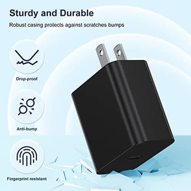 45W Samsung Super Fast Charging with USB C to C Cable 10ft, 2Pack Type C Wall Charger Block and Android Phone Charger Cord Long for Samsung Galaxy S25 Ultra/S25+/S24+/S23+/S22+/S22 Plus/S21/Note 20/10 - Image 4