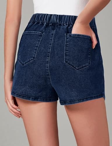 Luvamia Mini Skorts for Women - High Waisted Denim Skort for Women - Sail Blue XX-Large / Size 20 / Size 22 - Image 2