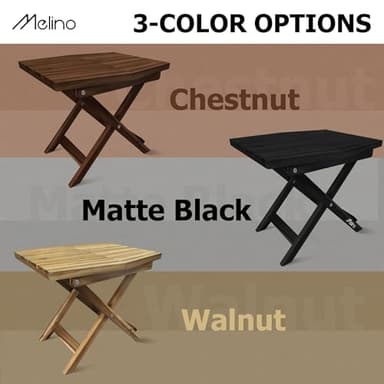 Melino Wooden Folding Outdoor Side Table, FSC Certified Acacia Weatherproof Side Tables, Wood Folding Small Table for Outdoor, Patio, Porch, Pool, Backyard, Garden, Balcony and Deck - Black - Image 8