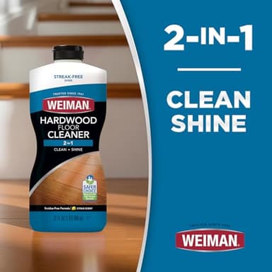 Weiman Hardwood Floor Cleaner and Polish Restorer Combo - 2 Pack - High-Traffic Hardwood Floor, Natural Shine, Removes Scratches, Leaves Protective Layer - Image 3