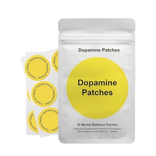 Dopamine Patches - 30 Vegan Mood Support Patches for Daily Mental Wellness, Positivity & Motivation - Supports Dopamine & Serotonin Balance - Image 1