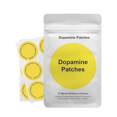 Dopamine Patches - 30 Vegan Mood Support Patches for Daily Mental Wellness, Positivity & Motivation - Supports Dopamine & Serotonin Balance - Image 1