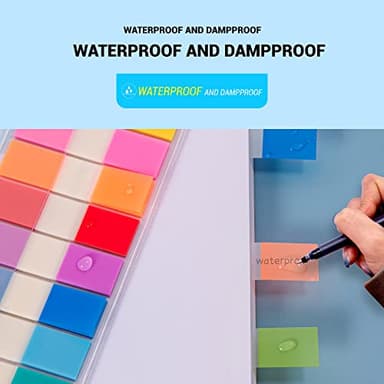Golcellia Writable Sticky Tabs, 900 Pcs Transparent Sticky Page Marker Tabs for Document Organization, Teacher Supplies, Study Aids, Office Supplies, Colorful Tabs - Image 5