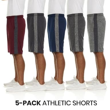 Athletic Shorts for Men - 5 Pack Men's Activewear with Pockets, Quick Dry Basketball Shorts - Sports Shorts for Workout, Gym, Running - Image 5