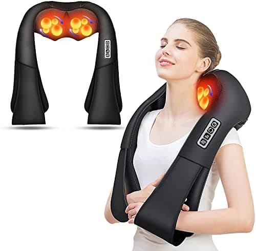 AERLANG Shiatsu Back and Neck Massager, Back Massager Deep Tissue Kneading Neck and Shoulder Massage with Heat, Electric Massage Pillow Fathers Day Gift Ideas from Daughter Son(NOT Cordless) - Image 1