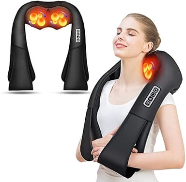 AERLANG Shiatsu Back and Neck Massager, Back Massager Deep Tissue Kneading Neck and Shoulder Massage with Heat, Electric Massage Pillow Fathers Day Gift Ideas from Daughter Son(NOT Cordless) - Image 1