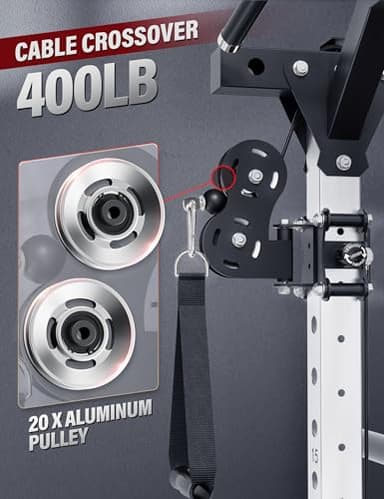 Major Fitness Drone2 Premium Smith△ Machine – All-in-One Home Gym Squat Rack with Aluminum Pulley Set , Weight Bar, Dual LAT Pull-Down Systems & Cable Crossover Machine for Full-Body Workouts - Image 3