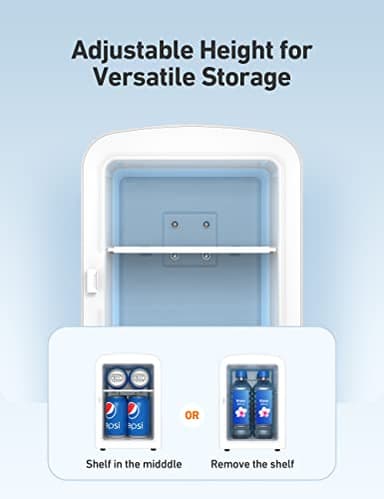AstroAI Mini Fridge, 4 Liter/6 Can AC/DC Portable Thermoelectric Cooler Refrigerators for Skincare, Beverage, Home, Office and Car, ETL Listed (White) - Image 7