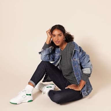 Amazon Essentials Women's Soft Fisherman Cable Long-Sleeve Crewneck Sweater (Available in Plus Size), Charcoal Heather, Small - Image 5