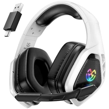 Wireless Gaming Headset for PC, Ps5, Ps4, 2.4 Ghz USB & Type-C Gaming Headphones with Microphone, 30H Battery Bluetooth Headphones for Switch, Laptop, Mobile, Mac - Image 1