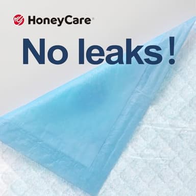HONEY CARE All-Absorb, X-Large 28" x 34", 40 Count, Dog and Puppy Training Pads, Ultra Absorbent and Odor Eliminating, Leak-Proof 5-Layer Potty Training Pads with Quick-Dry Surface, Blue - Image 5