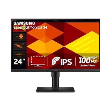 SAMSUNG 24” (S40GD) Borderless Business Monitor with IPS Panel, 100Hz Refresh Rate, Eye Saver Mode, Ergonomic Design, Game Picture Mode, LS24D408GANXGO - Image 1