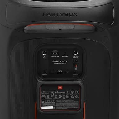 JBL PartyBox Stage 320 - Portable Party Speaker with Telescopic Handle & Wide, Sturdy Wheels, Powerful JBL Pro Sound, Futuristic lightshow, Up to 18 Hours of Play time, Splash Proof (Black) - Image 2