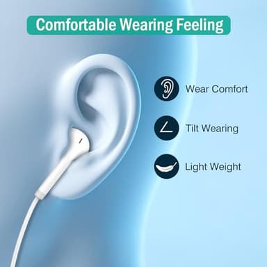 USB C Headphones for iPhone 17 16 15, Wired Headphones USBC for iPad Pro Air Mini, iPad 10th, MacBook, Type C Earbuds for Samsung, Google Pxiel, Earphones for Lenovo, Dell, Microphone, Volume Control - Image 7