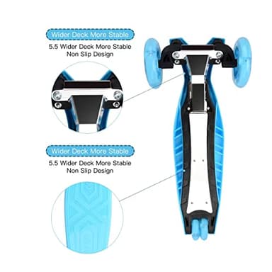 3 Wheel Scooter for Kids Ages 6-12,Kids Scooter with Light Up Wheels, Sturdy Deck Design, and 4 Height Adjustable Suitable for Kid Ages 3-12 - Image 3