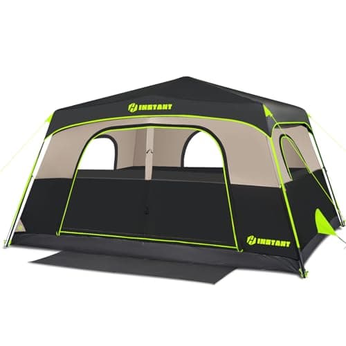 HINSTANT 4/6/8 Person Instant Tent, Waterproof Pop Up Tents for Camping with Rainfly, 60 Seconds Easy Setup, Automatic Cabin Tent for Family Camping with Expandable Carry Bag & Upgraded Ventilation - Image 1