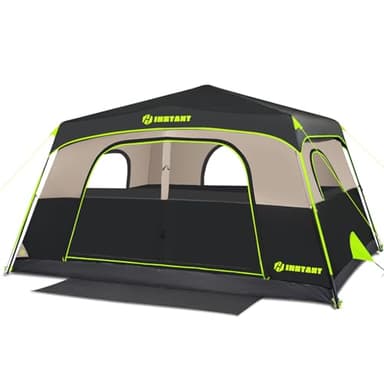 HINSTANT 4/6/8 Person Instant Tent, Waterproof Pop Up Tents for Camping with Rainfly, 60 Seconds Easy Setup, Automatic Cabin Tent for Family Camping with Expandable Carry Bag & Upgraded Ventilation - Image 1