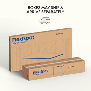 FLEXISPOT EN1 One-Piece Standing Desk 55 x 28 Inches Stand Up Desk Workstation Home Office Computer (White Frame + Gray Wood Top, 2 Packages) - Image 8