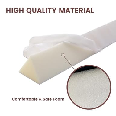 fond + found 2 Pack Bed Rail Bumpers Foam Safety Bed Rail for Kids Toddlers, Non-Slip Bed Bumper Washable Cover for Twin, Queen, King Beds - Image 4