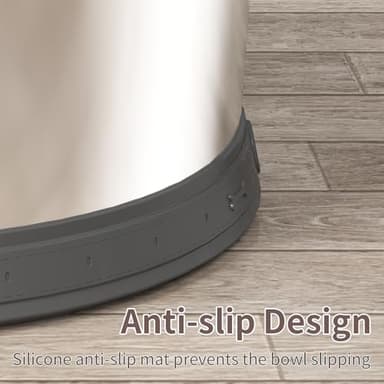 10L Dog Water Bowl No Spill 2.6 Gallon Super Large Capacity Stainless Steel No Splash Dog Bowls 338oz Slow Drinking Feeder with Non-Slip Base Pet Water Dispenser for Dogs - Image 6