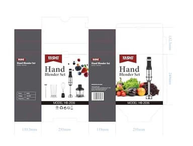 YASHE Immersion Blender Handheld, 5 in 1 Hand Blender, Continuously Variable Speed, Stainless Steel Stick, Powerful Motor, Emulsion Blender with Chopper, Whisk and Milk Frother for Soups - Image 7