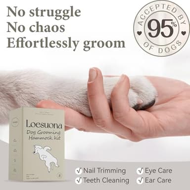 Loesuona Dog Grooming Hammock – for Dogs Cat Grooming Hammock,Dog Sling for Nail Trimming with Dog Nail Clippers for Small Dogs,Dog Hammock for Nail Trim,Dog Hanging Harness for Nail Trimming - Image 2