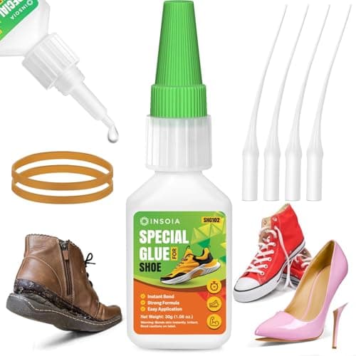 Shoe Glue, 30g Clear Super Glue for Shoe Repair Quick Fix Shoe Adhesive Waterproof Strong Crazy Instant Glue for Bonding Shoe Sole, Boots, Sandals, Sneakers, Leather & Other Footwear Items - Image 1