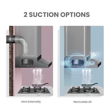 Comfee' Range Hood 30 Inch Ducted Ductless Vent Hood Durable Stainless Steel Kitchen Hood for Under Cabinet with 2 Reusable Filter, 200 CFM, 2 Speed Exhaust Fan - Image 2